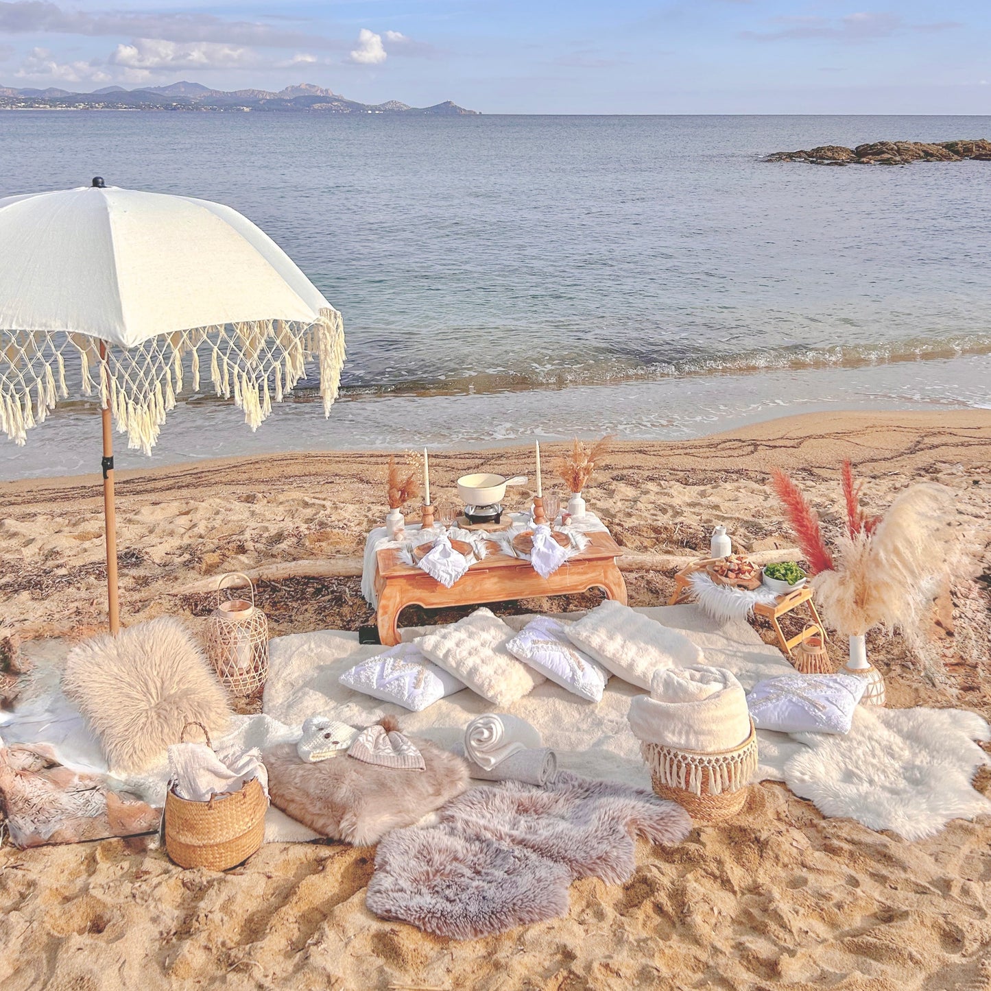 Esprit montagne - Fondue à la plage