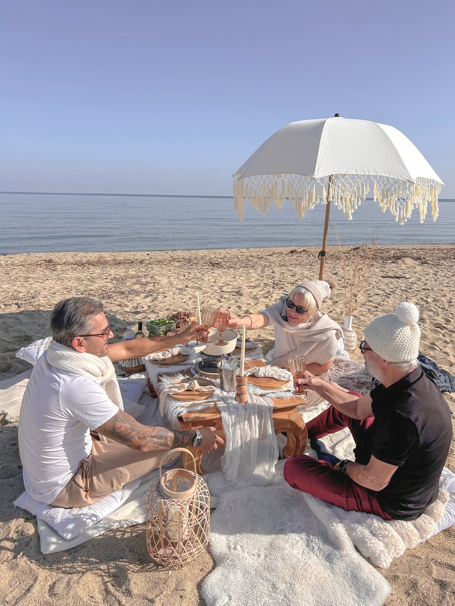 Esprit montagne - Fondue à la plage